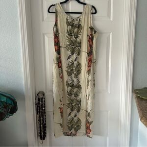 Hilo Hattie Vintage Aloha Dress Hawaiian Sun Dress Floral Maxi Dress